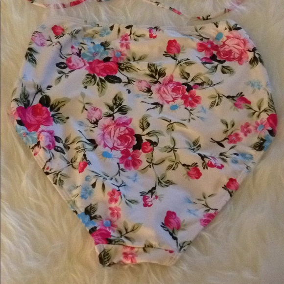 Unique Floral Print Cage tie swim - Picture 3 of 5